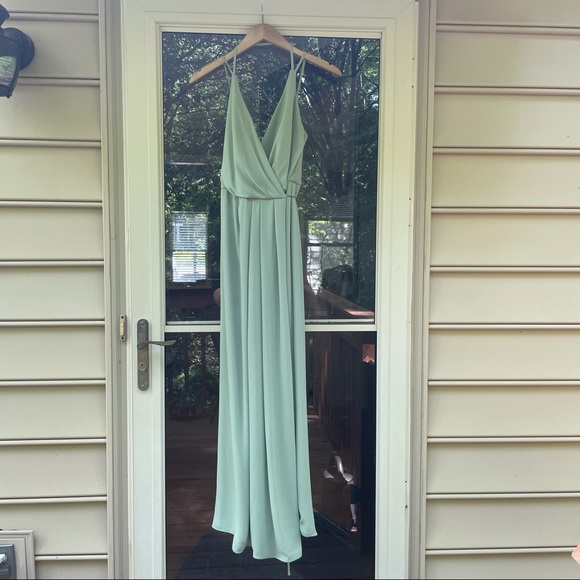 David’s Bridal Meadow Georgette Wrap Dress - Picture 2 of 8